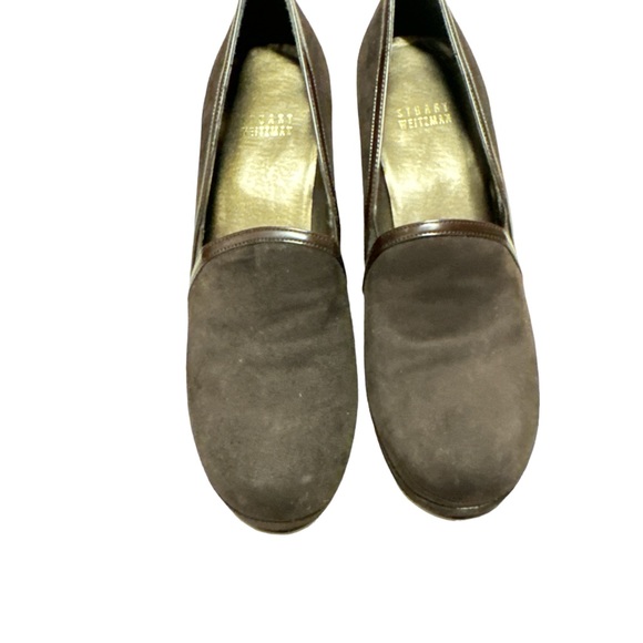 Stuart Weitzman Slip On Platform Suede Booties Dark Brown Size 6.5 - Picture 4 of 13